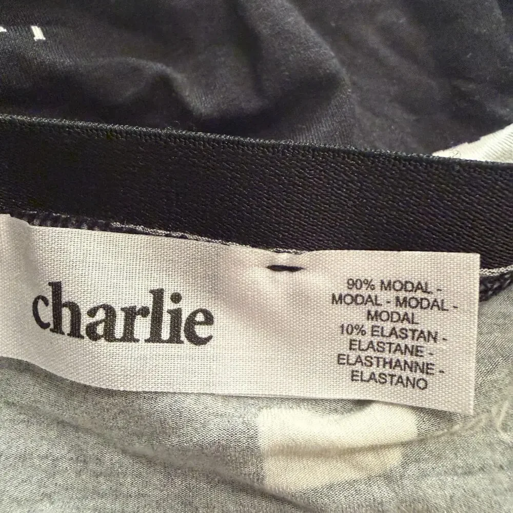 NEW Charlie By MZ Mens Minimal Slingshot Micro Modal Thong Color Black & White L